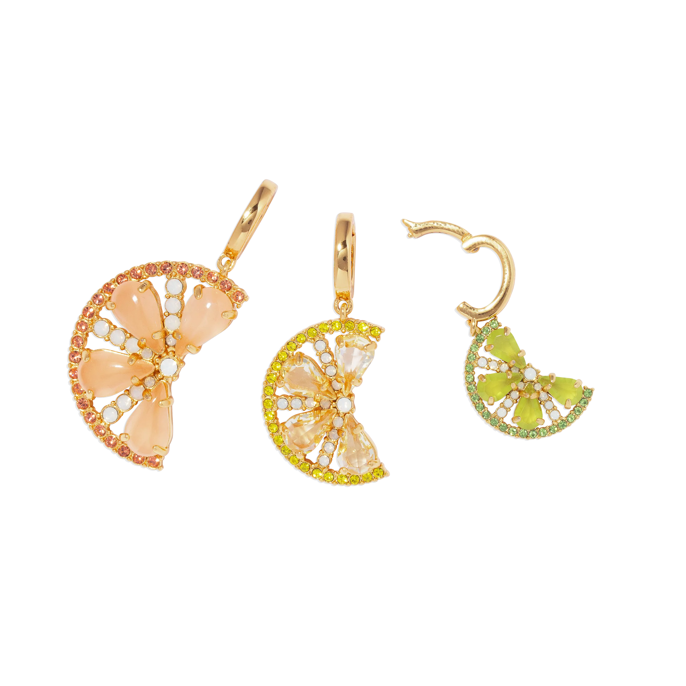 Citrus Slice Trio Pendant Set