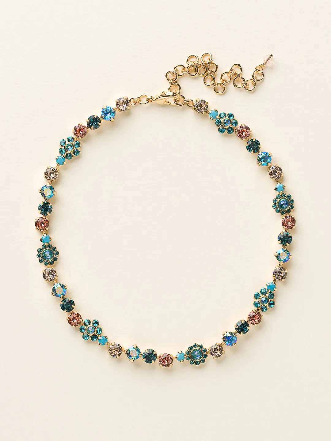 Classic Floral Tennis Necklace - NBE2BGCCO