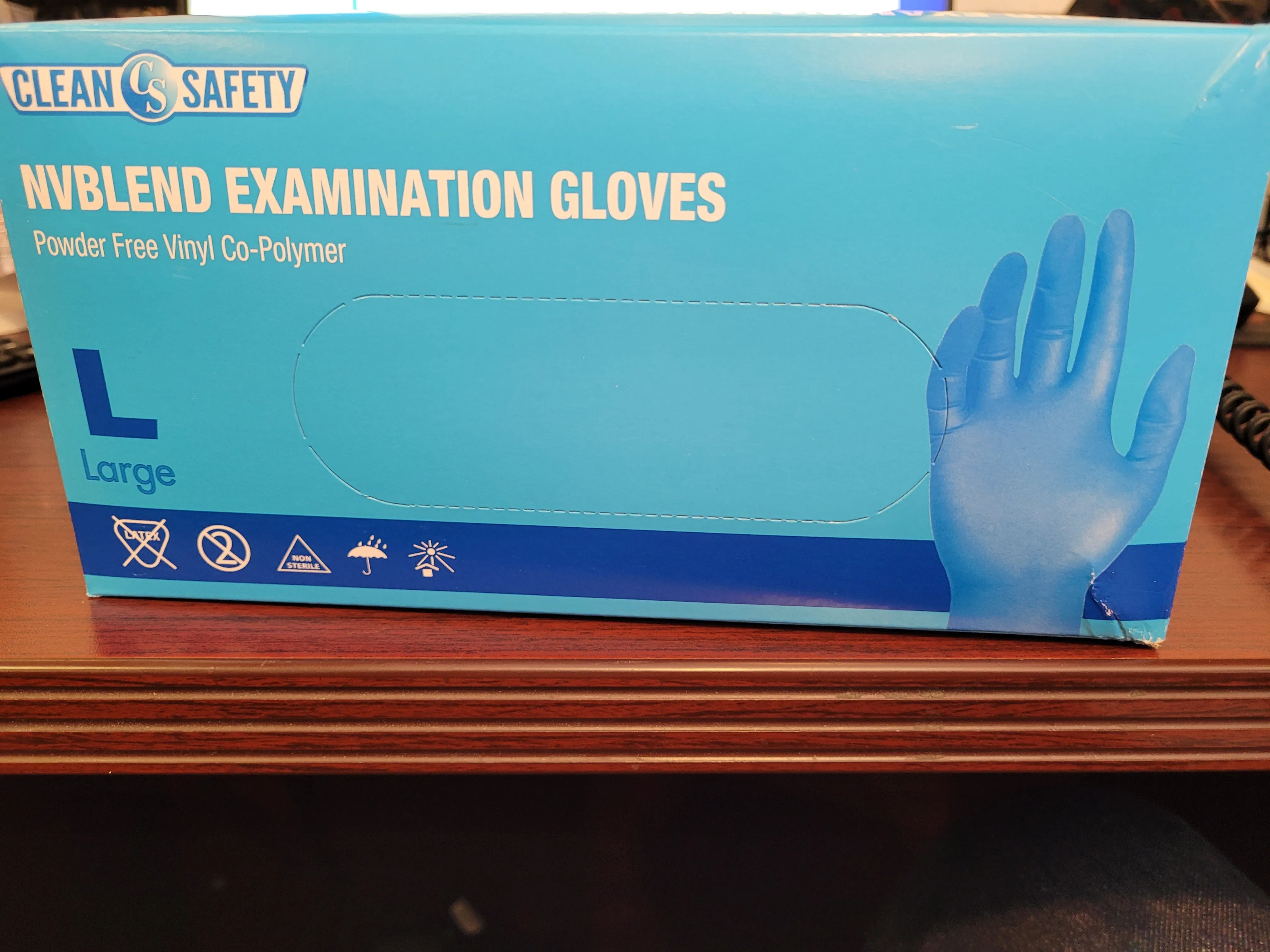 Clean Safety 6 mil Blue Exam Nitrile and Vinyl Blend (Vitrile)