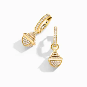 Cleo Rev Midi Full Diamond Drop Earrings