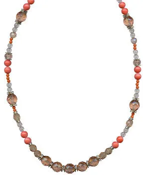 CORAL TONES 30" NECKLACE