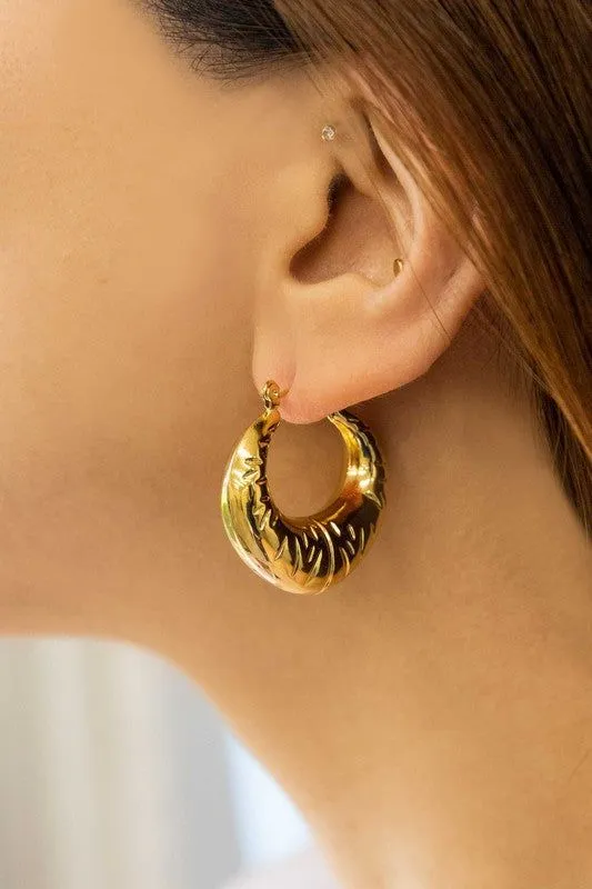 Croissant Hoop Earrings