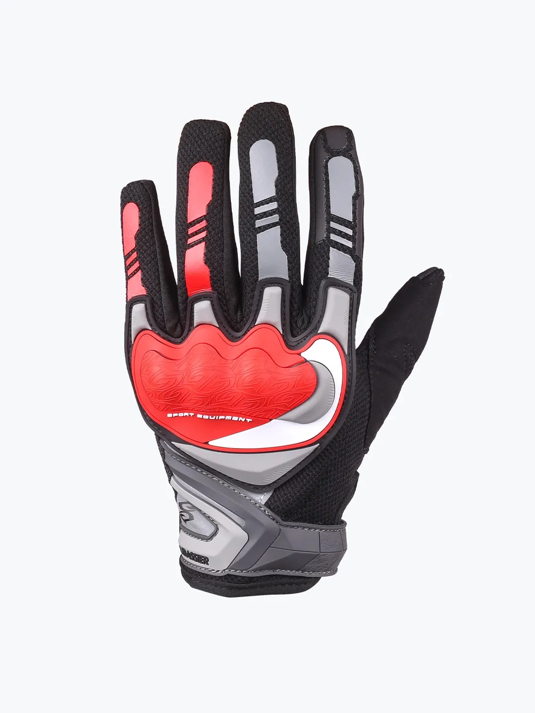 Cuirassier Gloves Grey Red