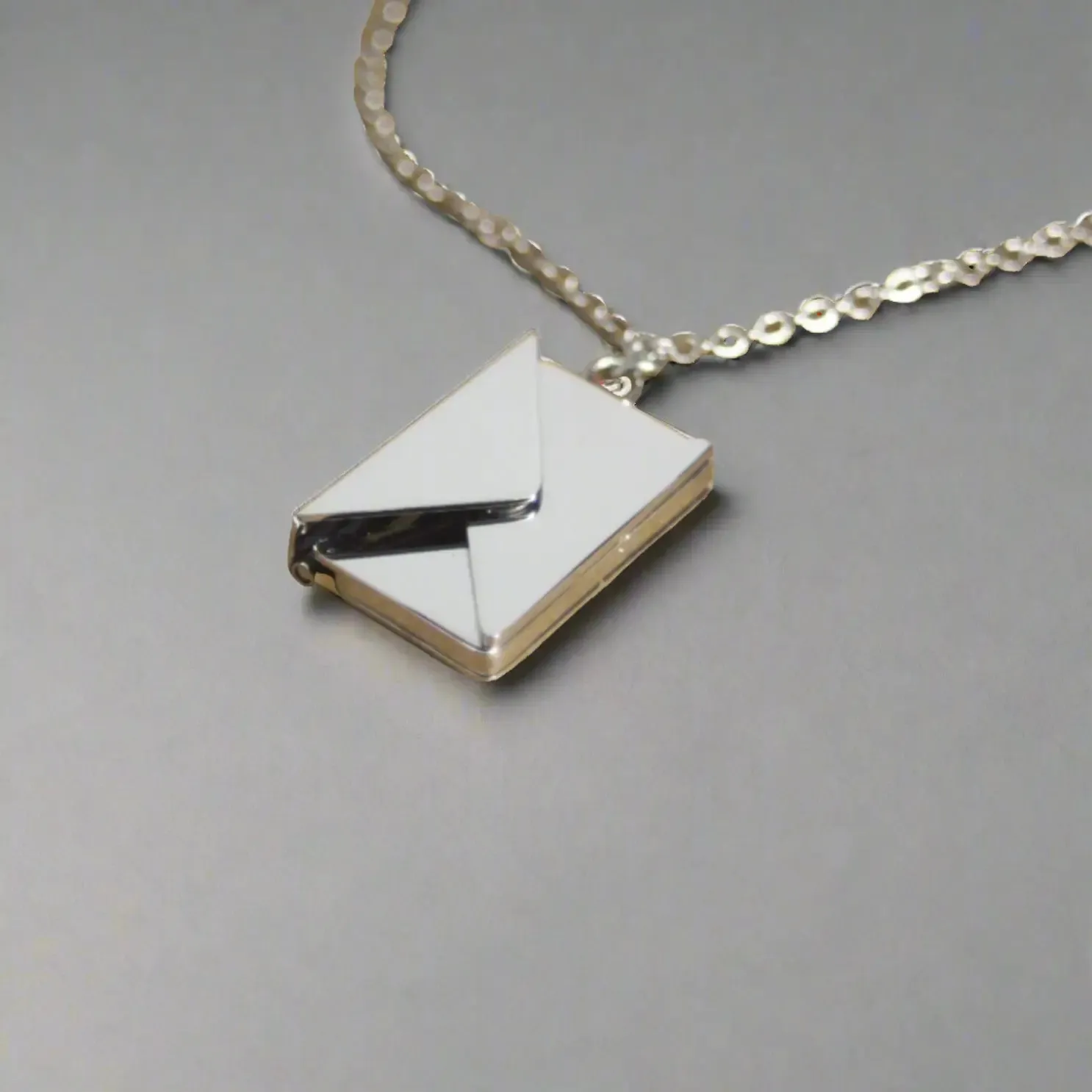 Custom Letter Envelope Pendant Necklace Customized Stainless Steel