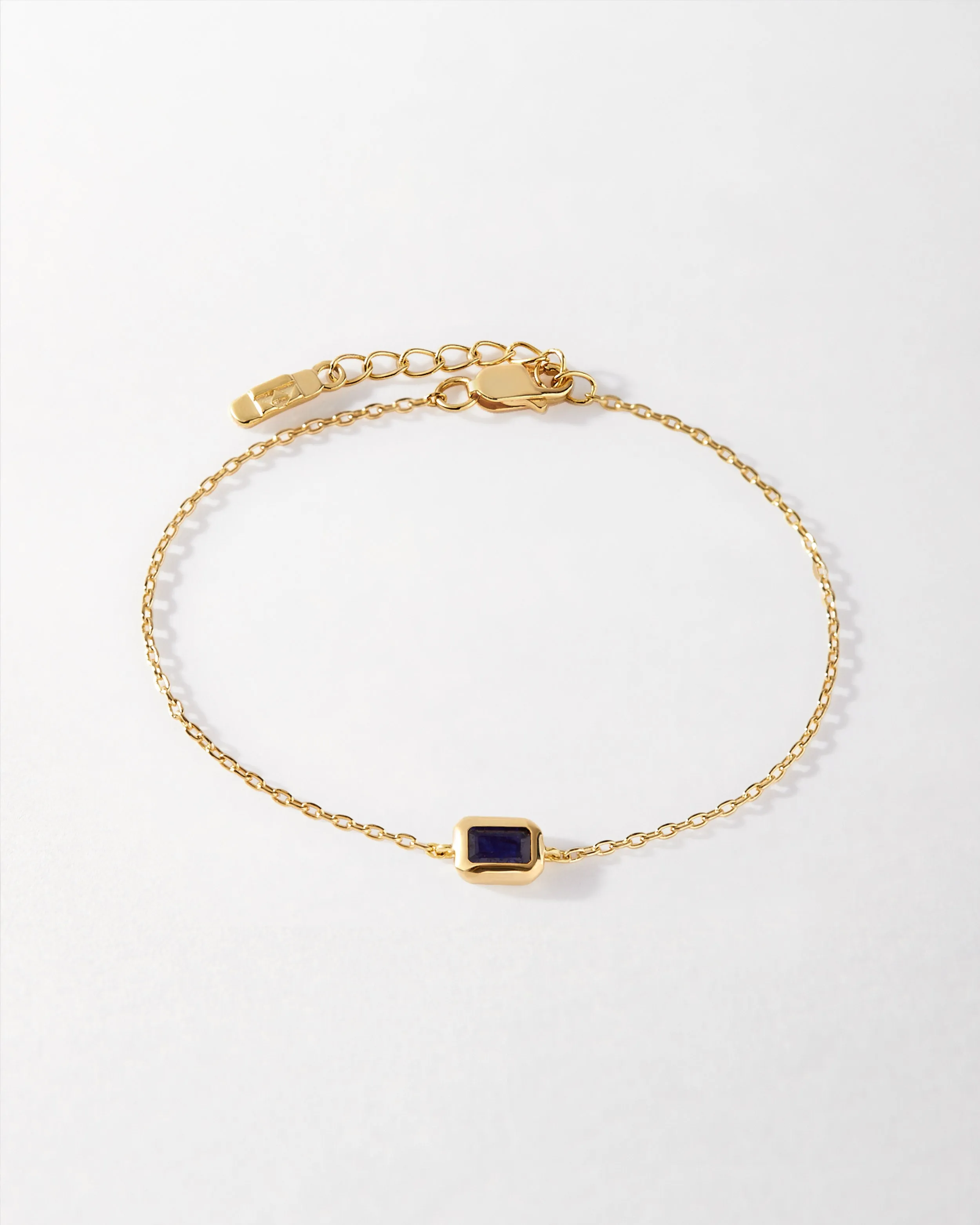 Deco Blue Sapphire September Birthstone Bracelet