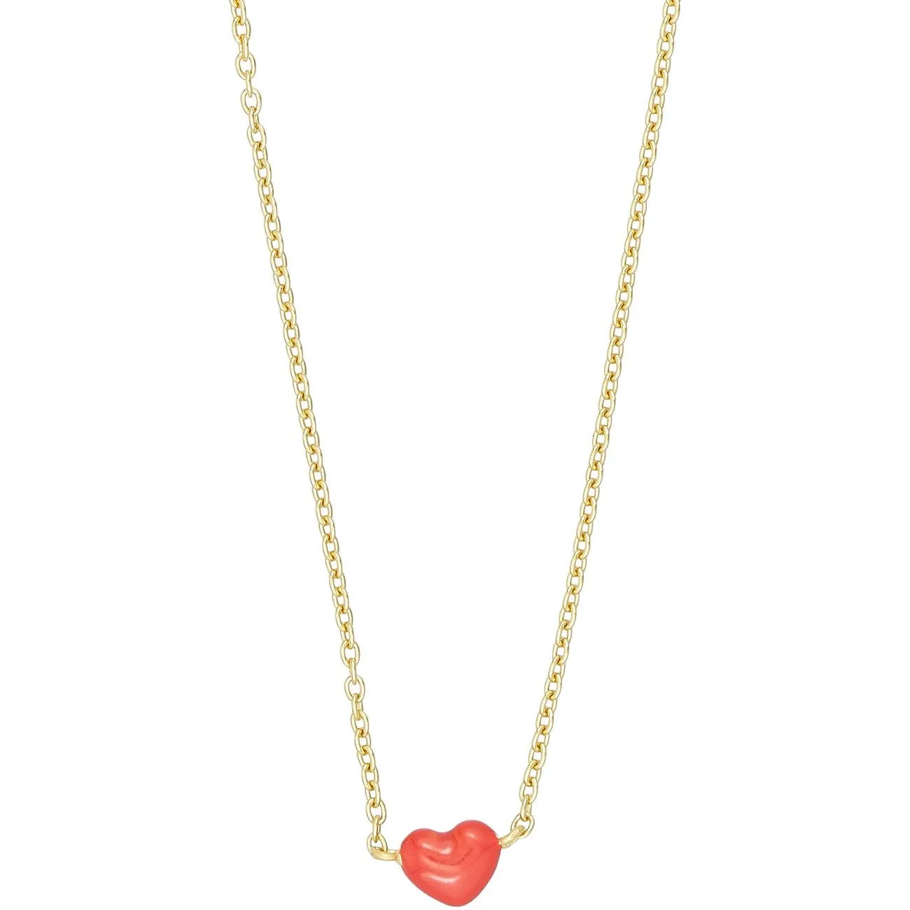 Design Letters Deep Sea Coral Little Big Love Necklace - Goldplated