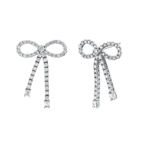 Diamond Bow Earrings