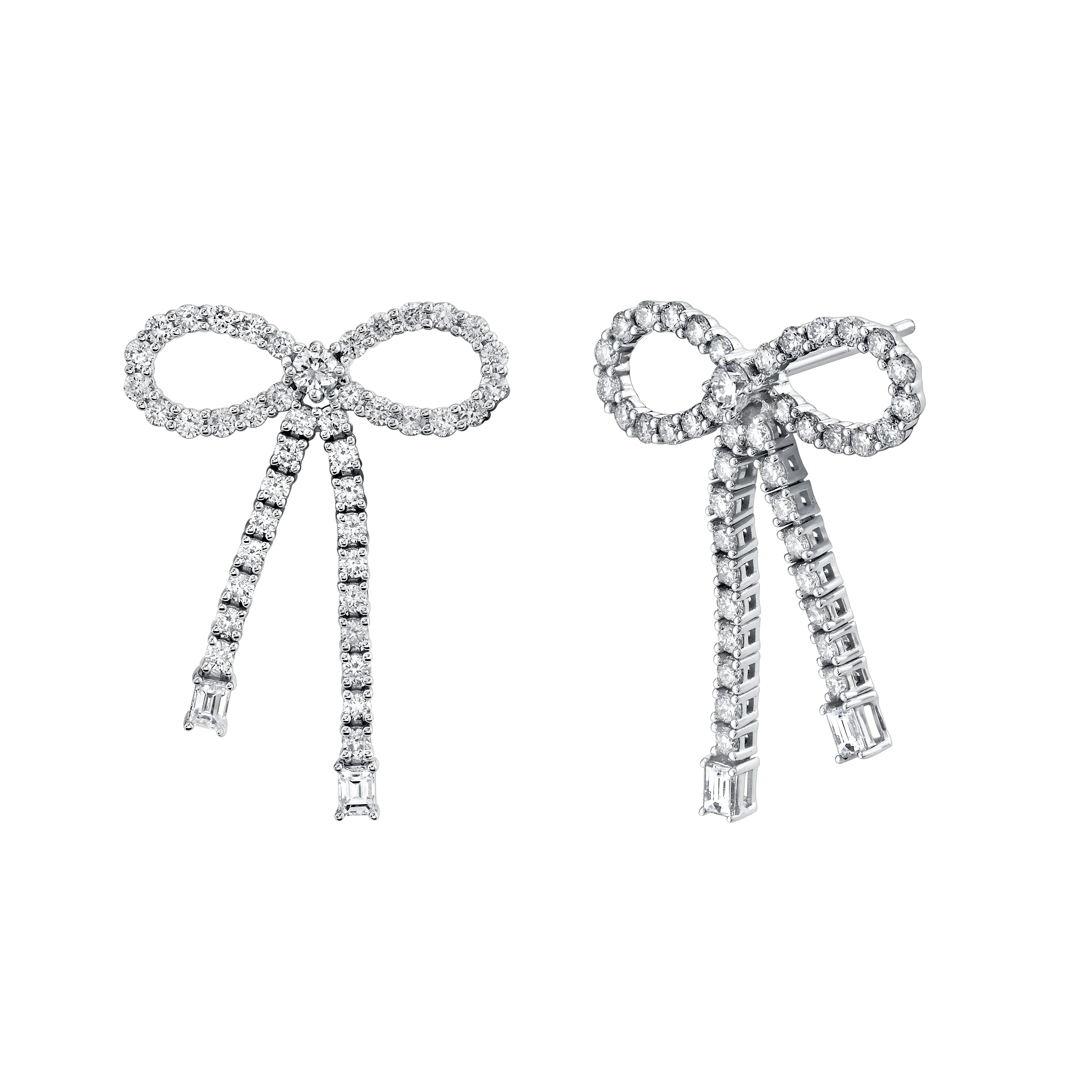 Diamond Bow Earrings