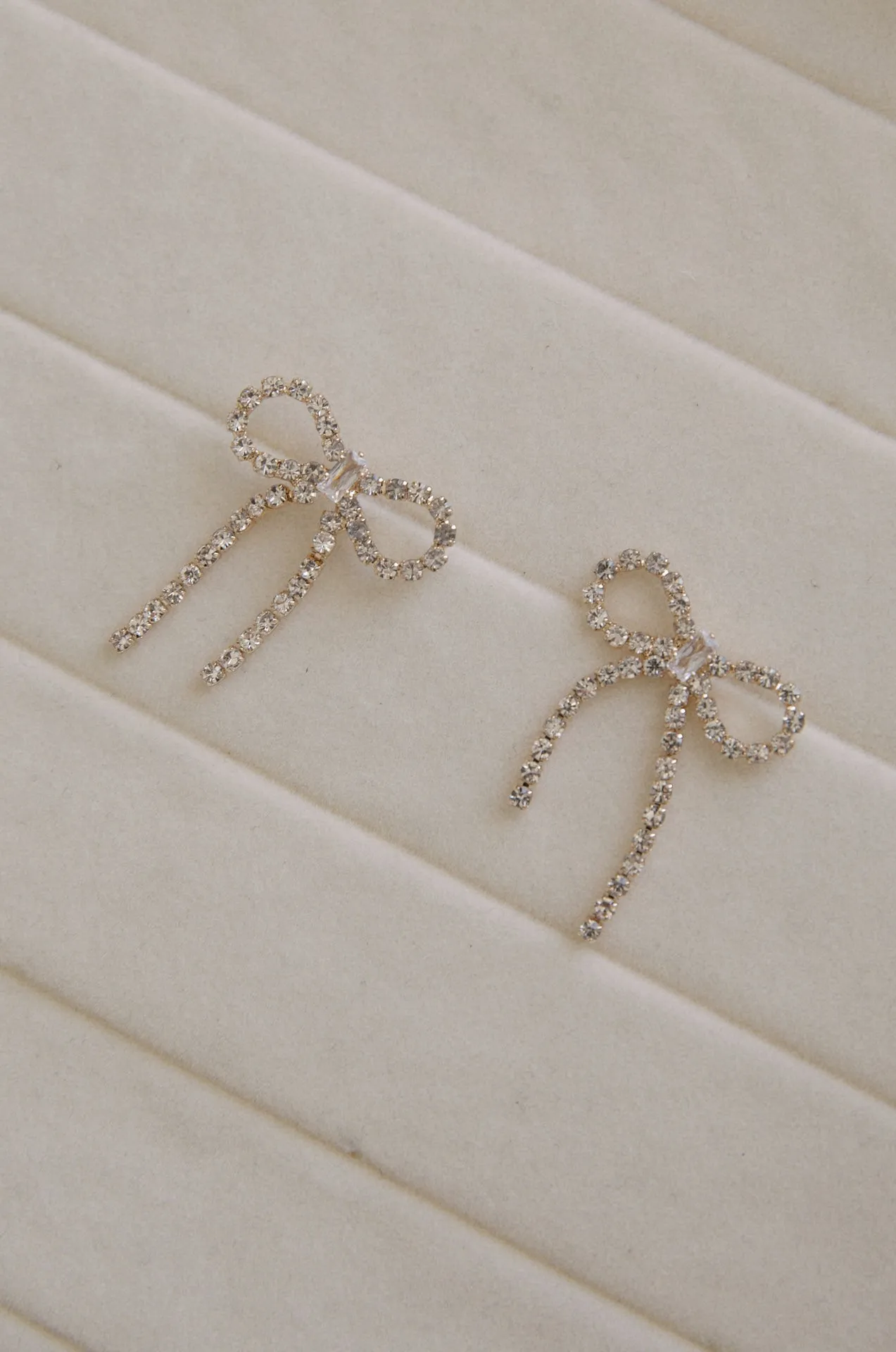 Diamond Bow Earrings