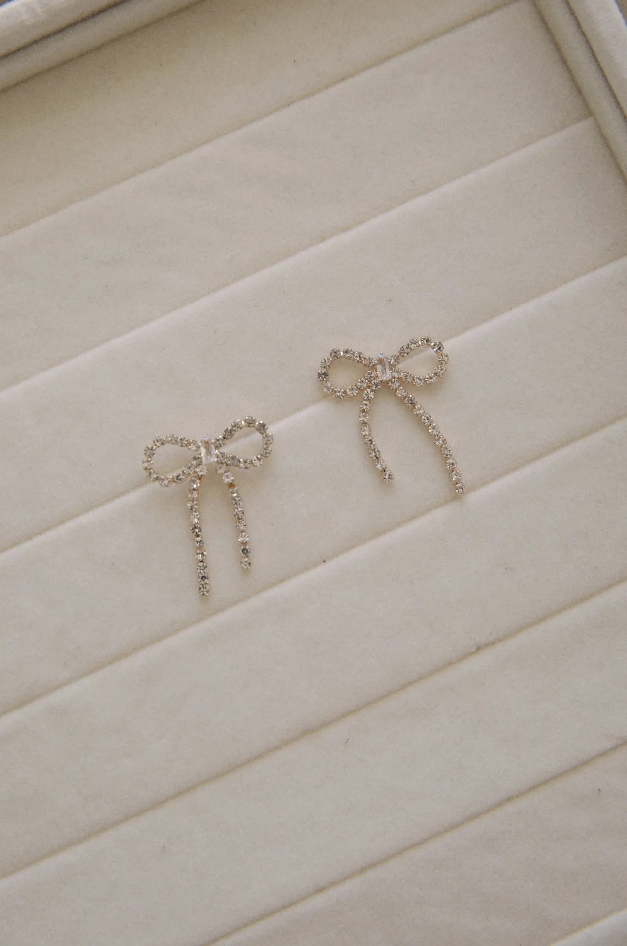 Diamond Bow Earrings