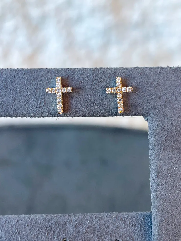 Diamond Cross Stud