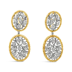 Diamond Dangle Earrings with Openwork