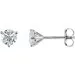 Diamond Earrings 3 Prong Round Stud Martini Setting