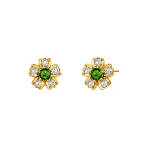 Diamond Flower Studs