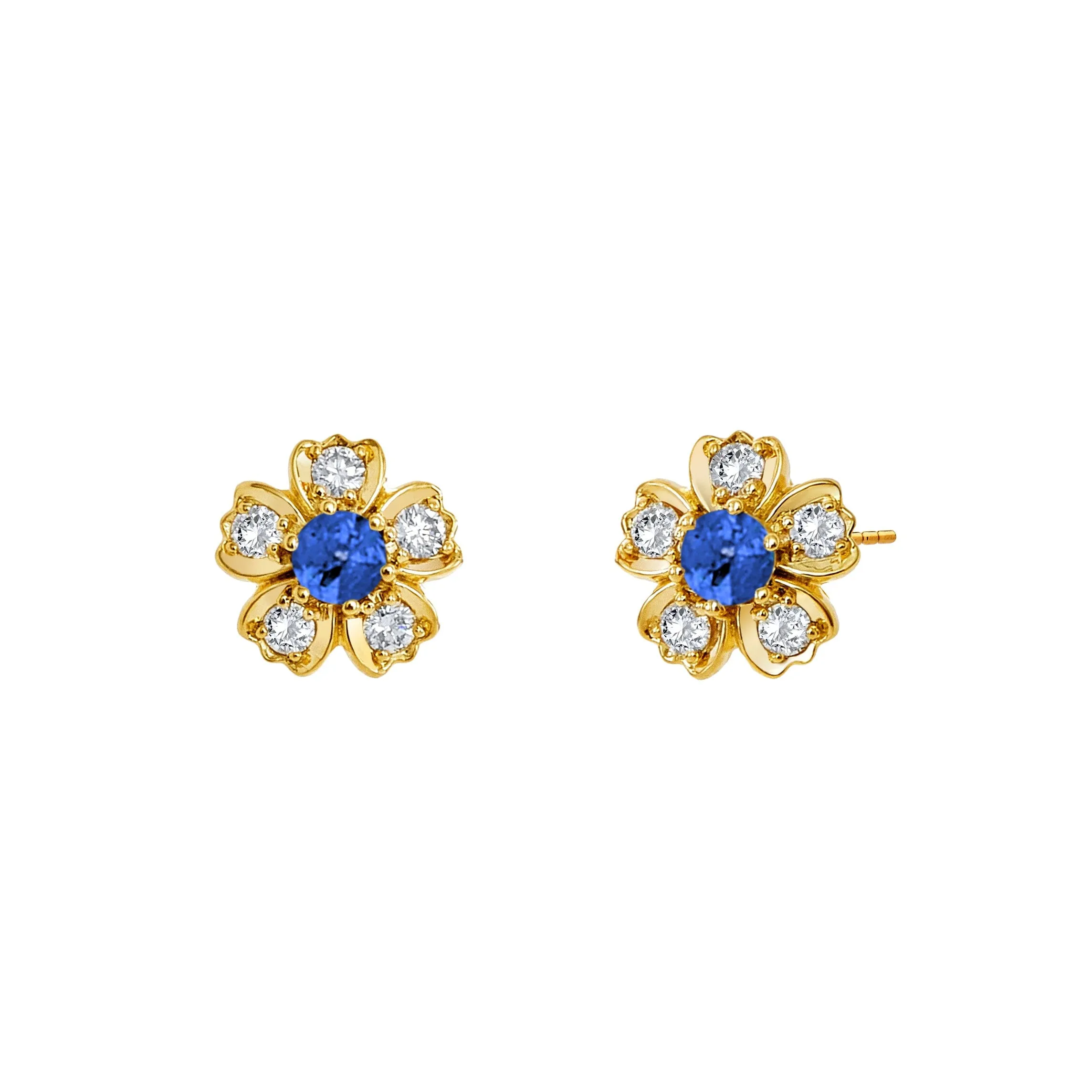 Diamond Flower Studs