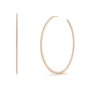 DIAMOND PAVE XL HOOPS