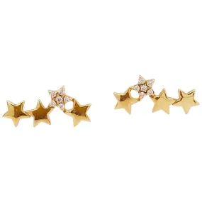 Diamond Star Ear Climbers