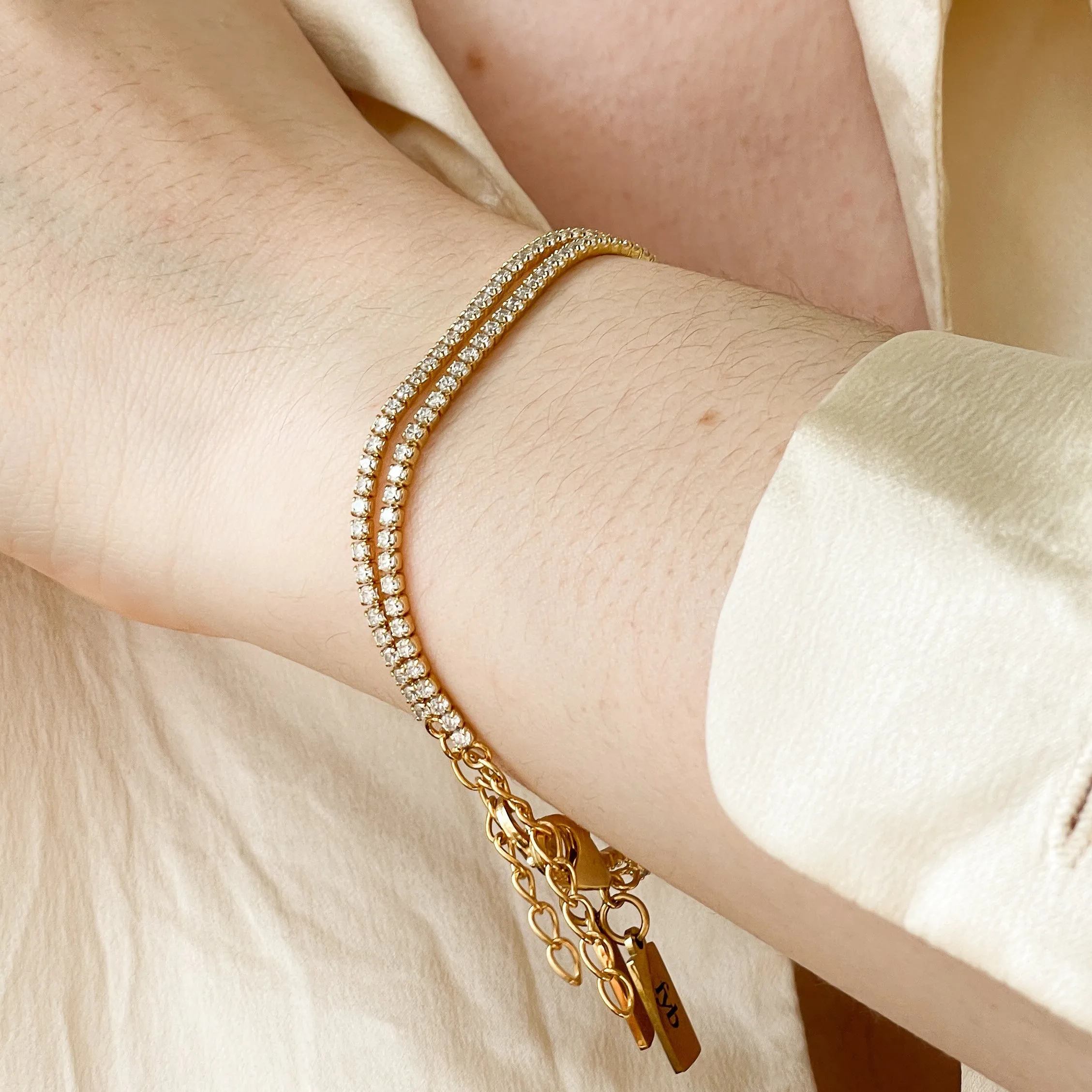 DIANA TENNIS BRACELET GOLD