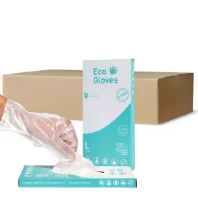 Disposable Eco-Friendly Compostable Gloves (Case of 24 Boxes)