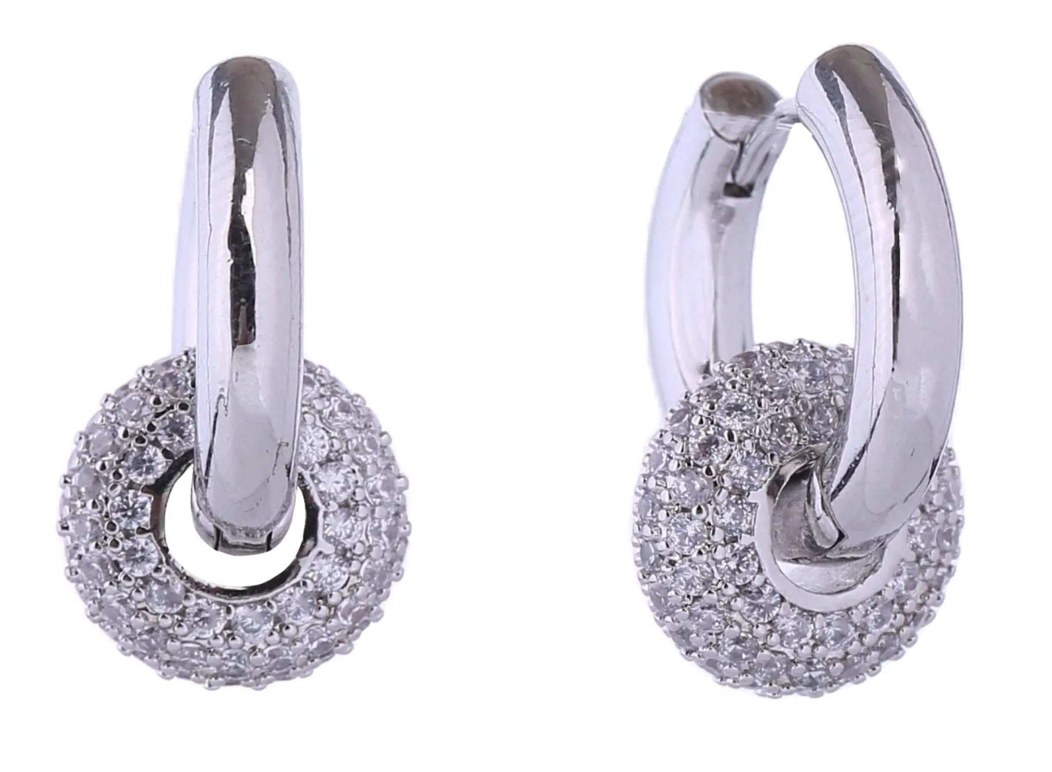 DJE310705 14K Double Delight Hoop Earrings