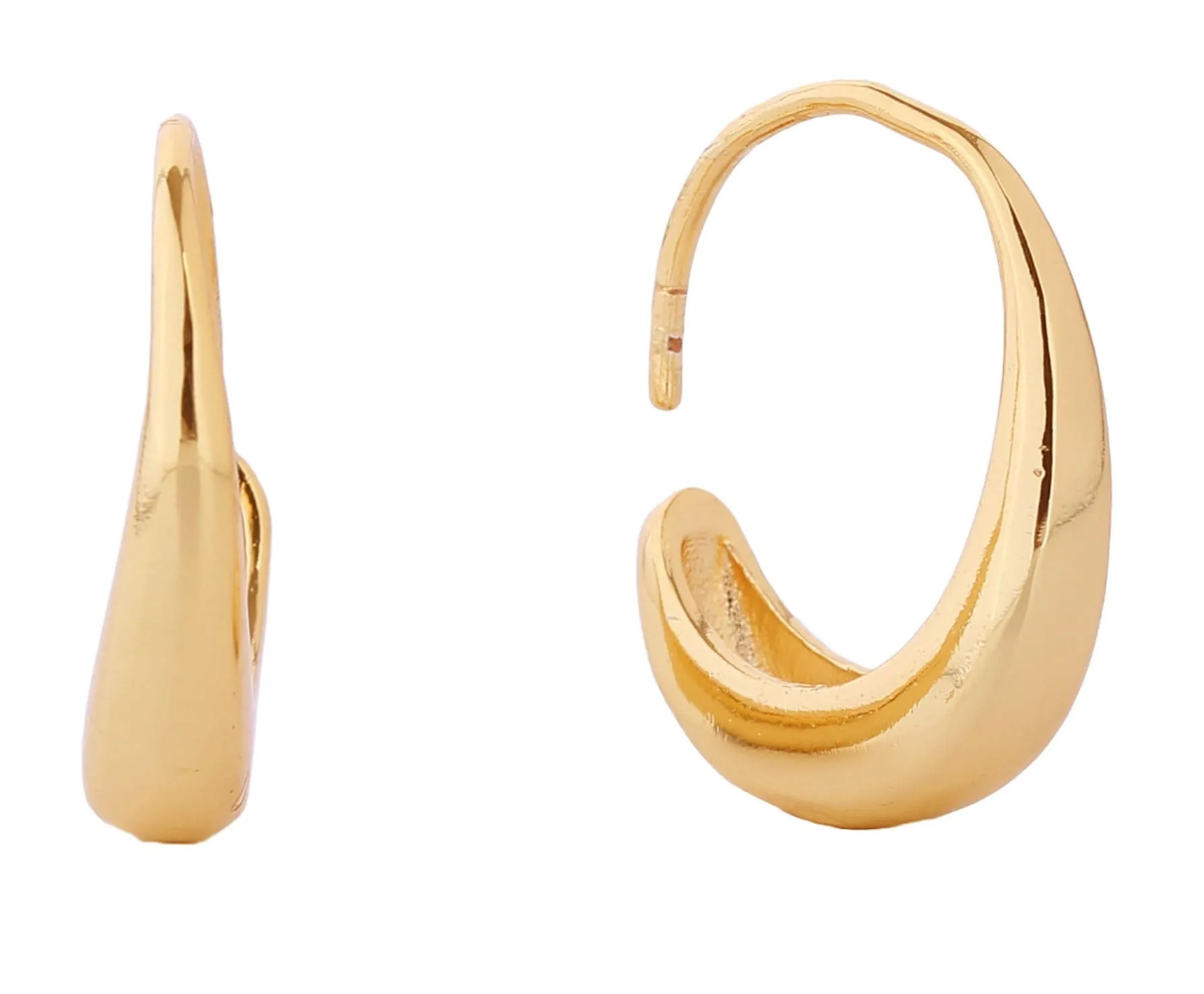 DJE310715 14K Wiry Open Hoop Earrings