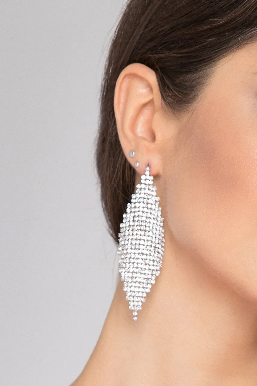 Drape Diamond Mesh Earrings