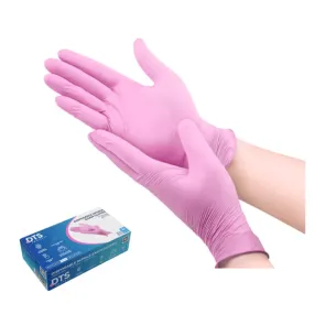 DTS - Pink Nitrile Powder Free Gloves (100)