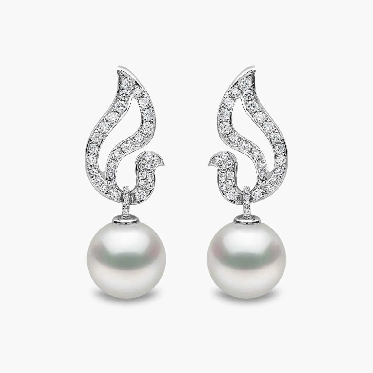 Duchess 18K Gold Pearl and Diamond Fervour Earrings