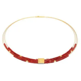 Efinia Red Stone Necklace - 85090296