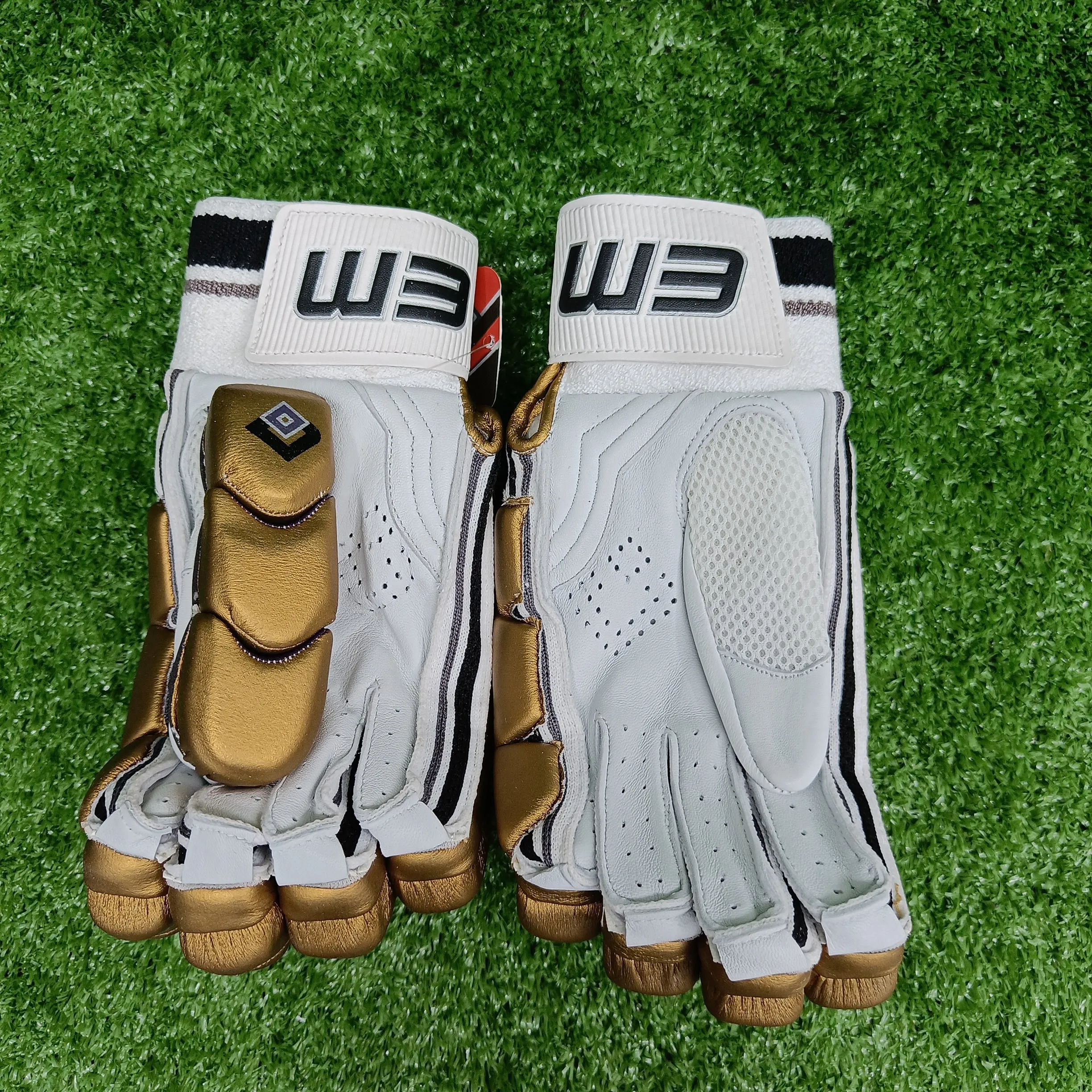 EM GT 1.0 Gold Adult Cricket Batting Gloves