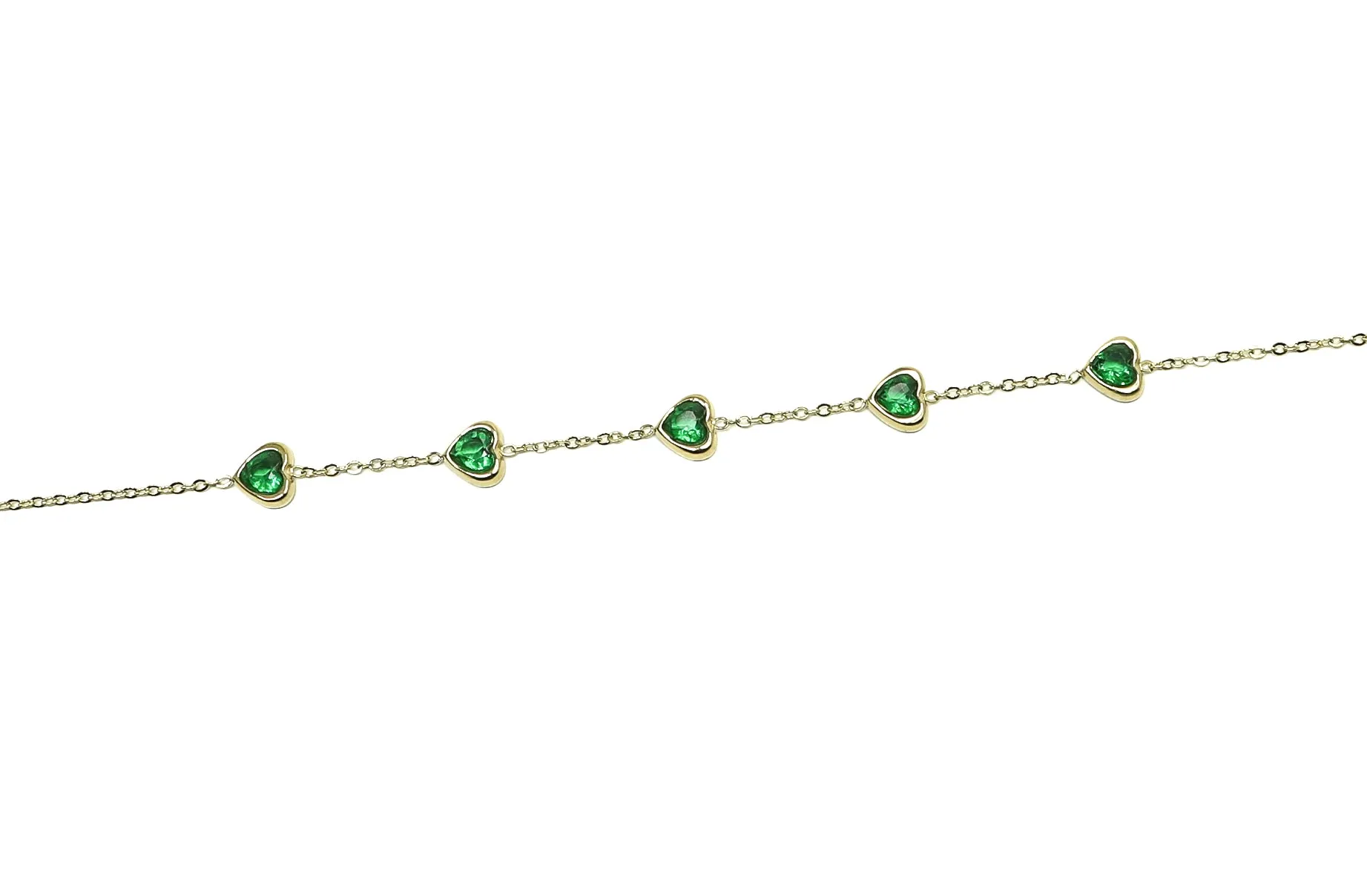 Emaline Emerald Heart Bracelet