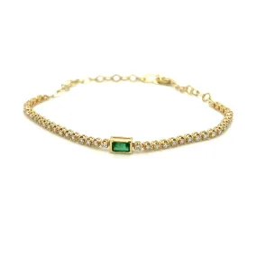 Emerald and Diamond Bracelet