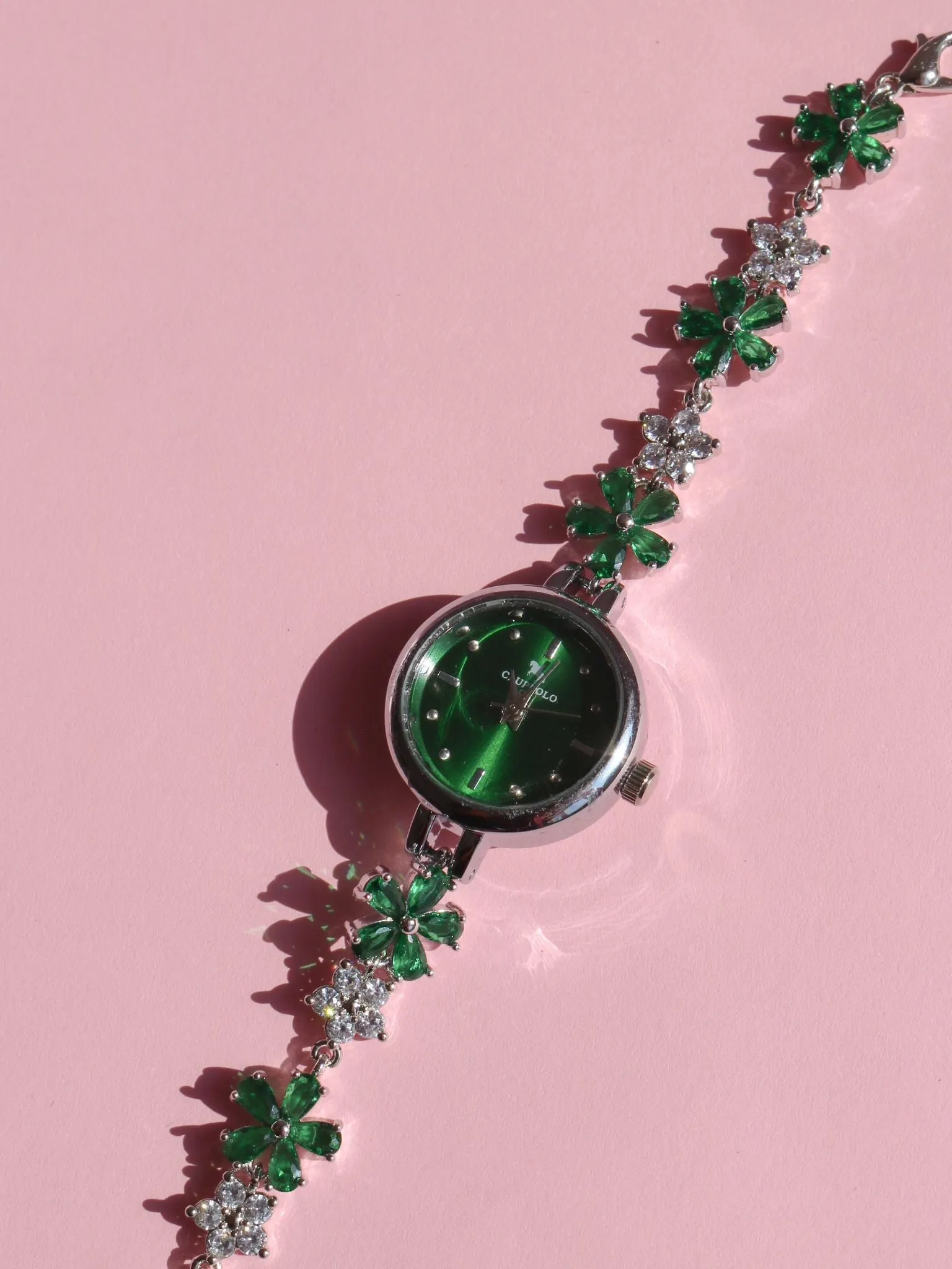 Emerald Flowers Watch