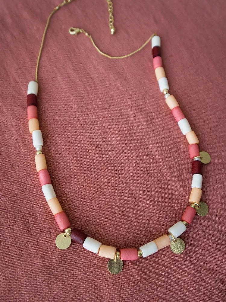 Emily Necklace - Coral