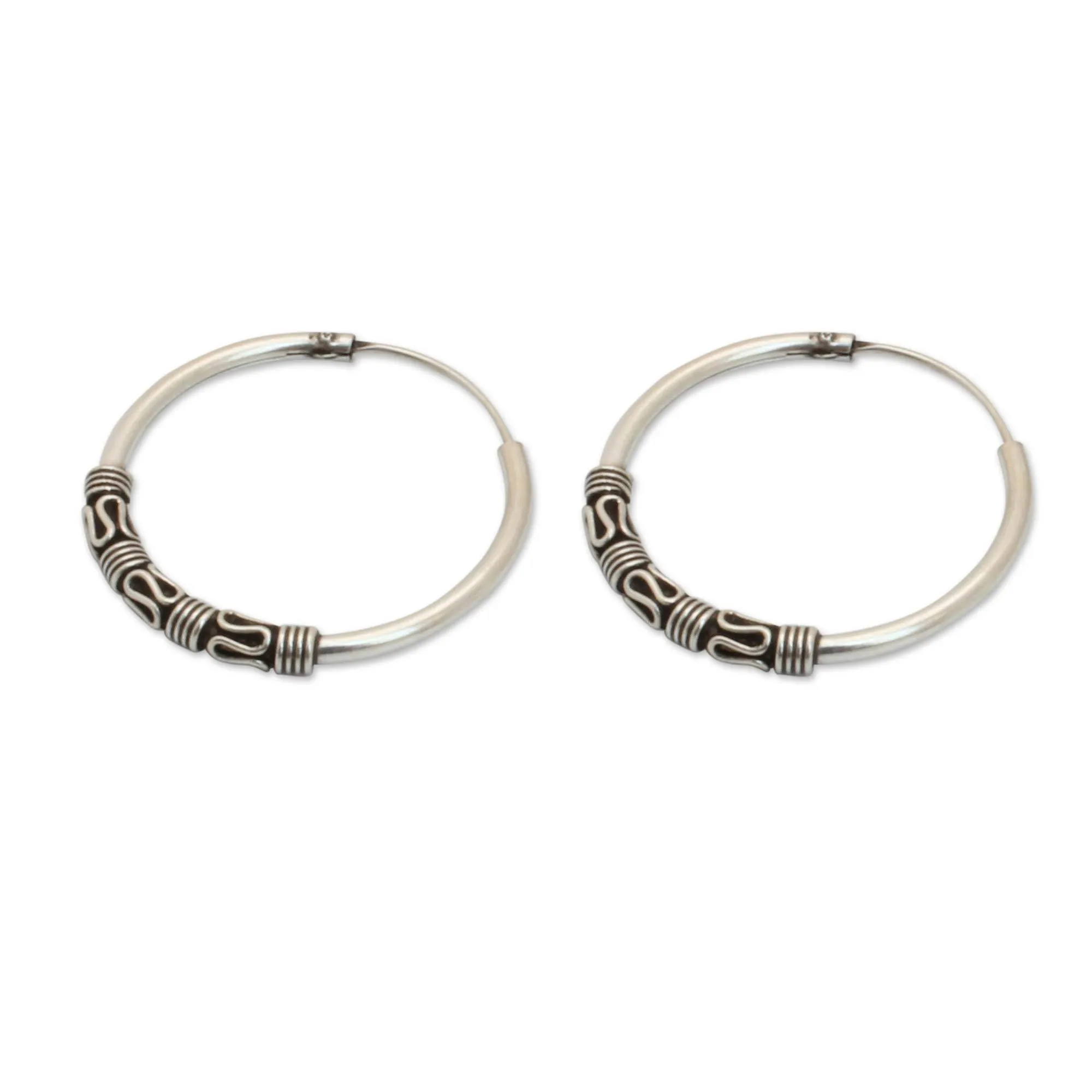 Endless Hoop Sterling Silver Earrings