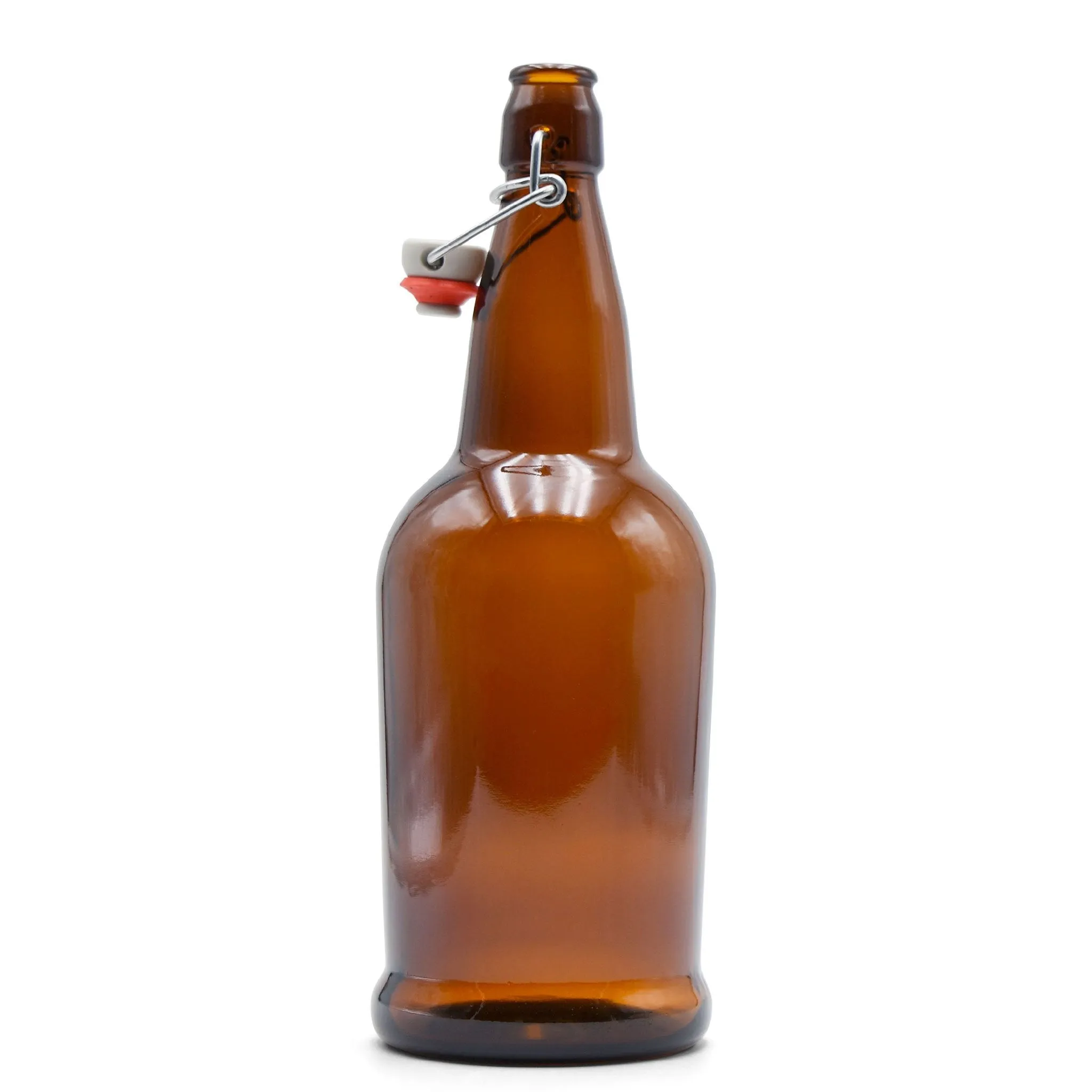 EZ Cap Swing Top Beer Bottles - 32 oz. Amber, case of 12