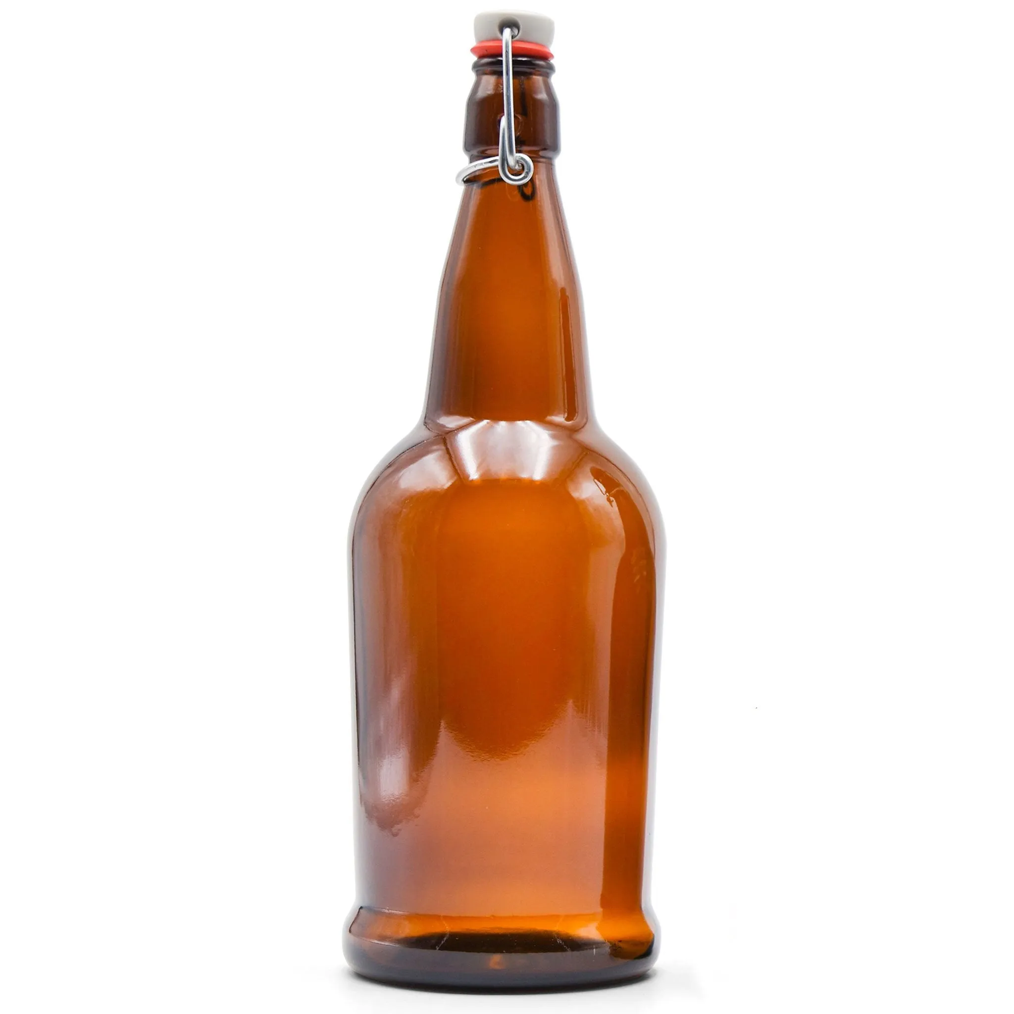 EZ Cap Swing Top Beer Bottles - 32 oz. Amber, case of 12