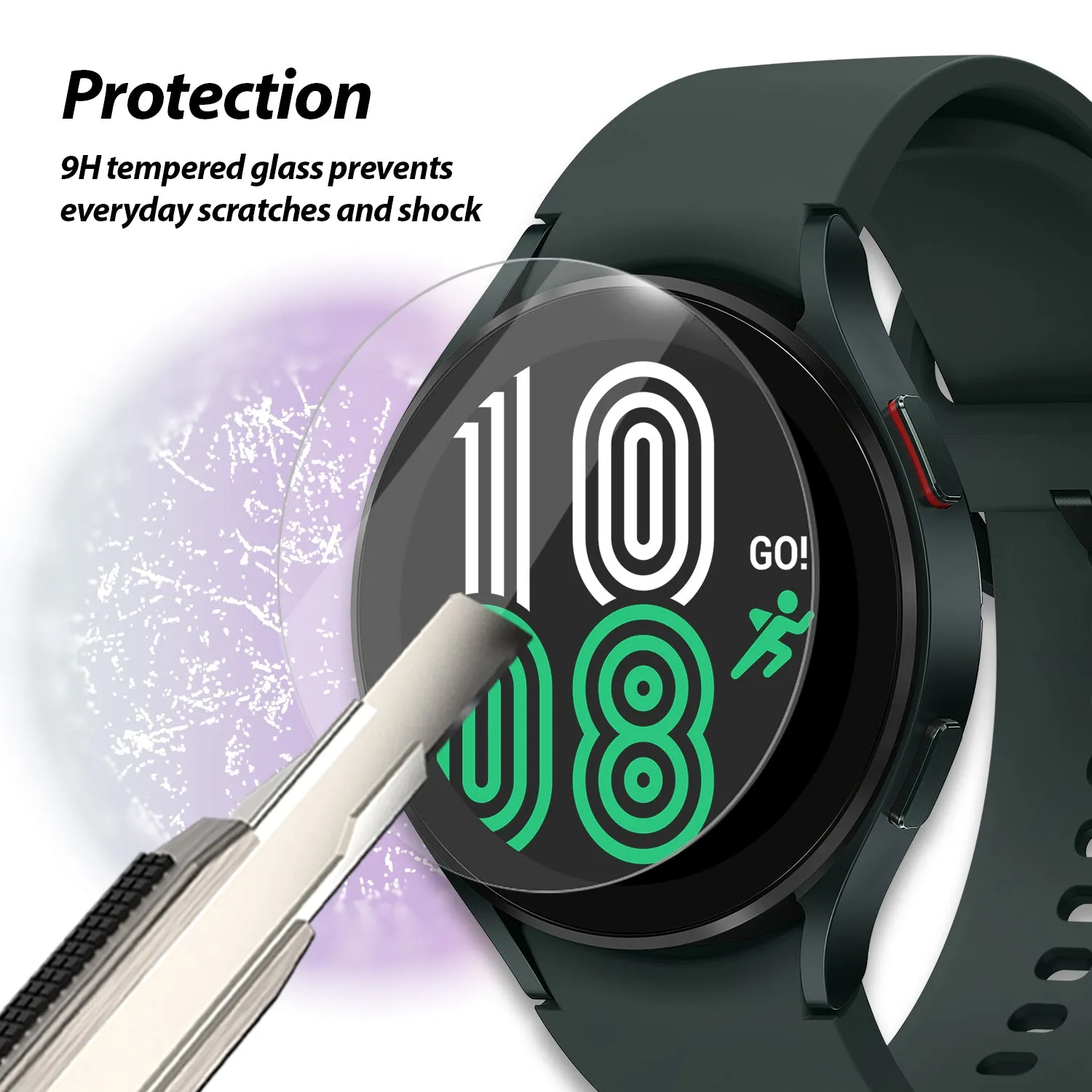 [EZ] Whitestone Galaxy Watch 4 / 5 / 5 Pro (40mm) Premium Tempered Glass Screen Protector - 3 PACK