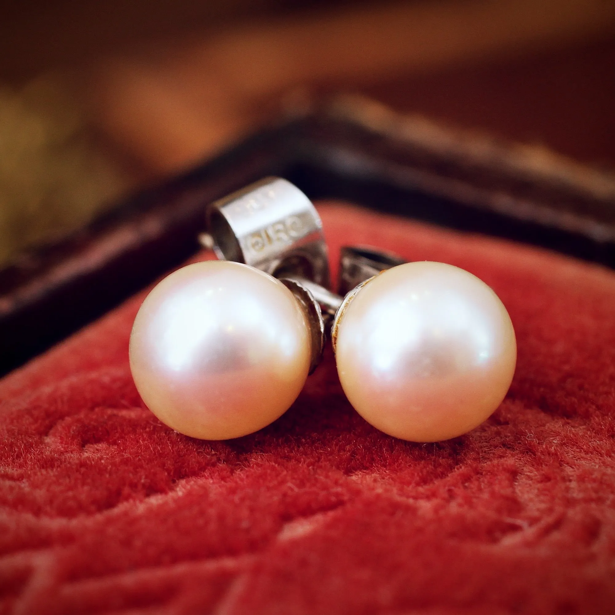 Fabulous Quality Vintage Cultured Pearl Earrings