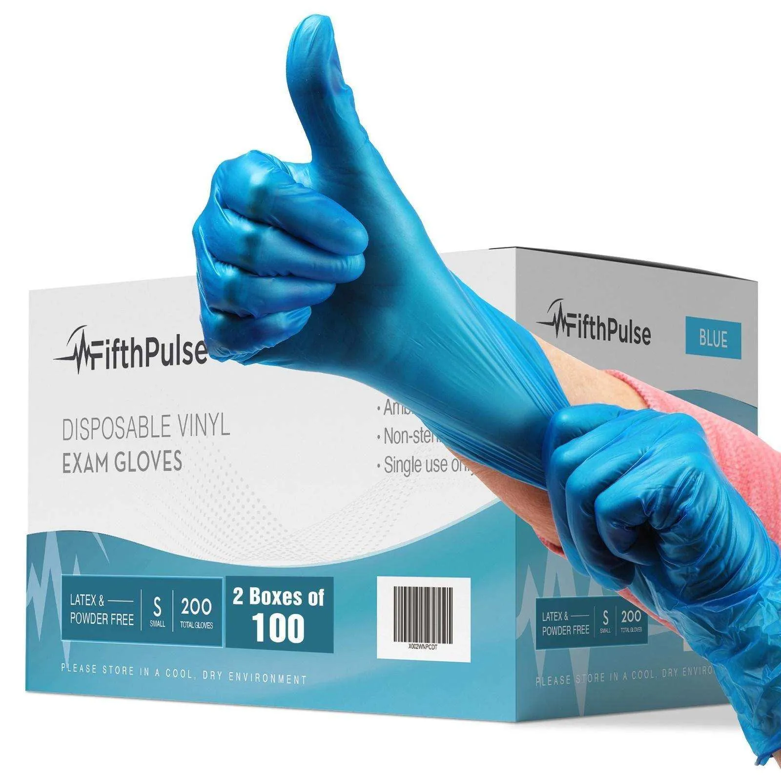 FifthPulse Vinyl Disposable Gloves - 200 Pack