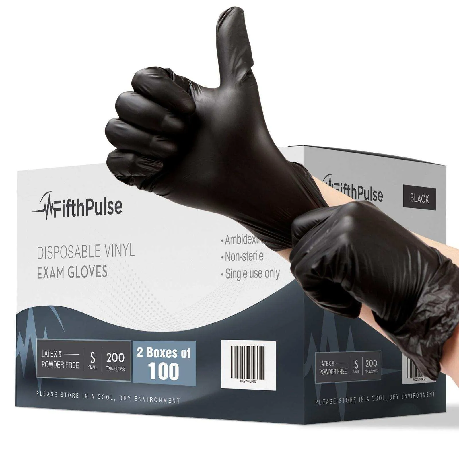 FifthPulse Vinyl Disposable Gloves - 200 Pack