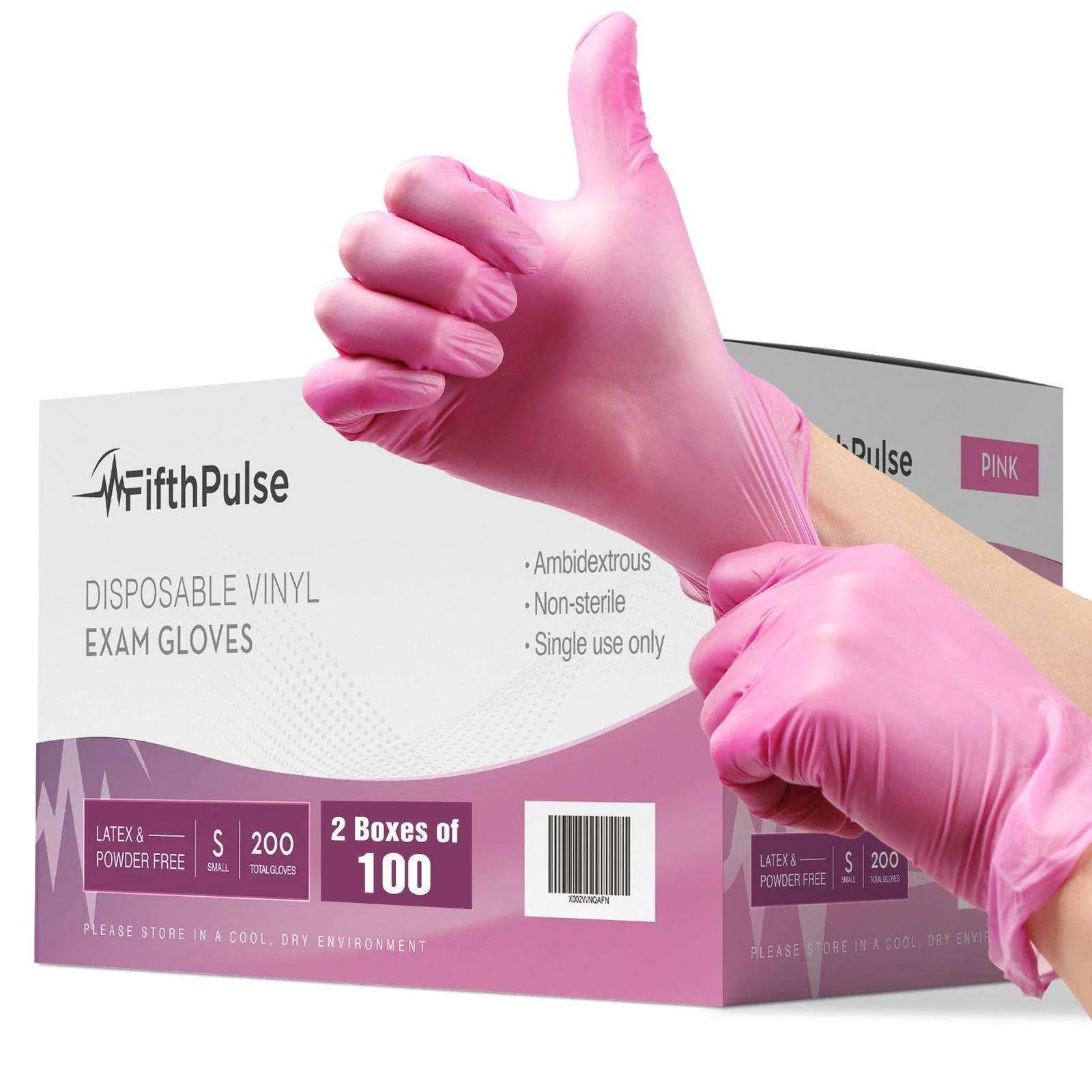 FifthPulse Vinyl Disposable Gloves - 200 Pack