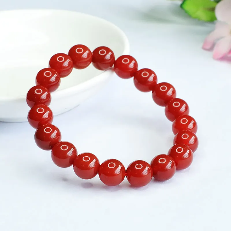 Fortune's Favor Sterling Silver and South Red Agate Bracelet