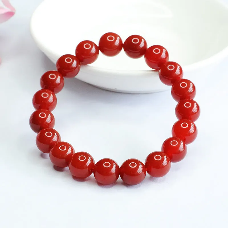 Fortune's Favor Sterling Silver and South Red Agate Bracelet