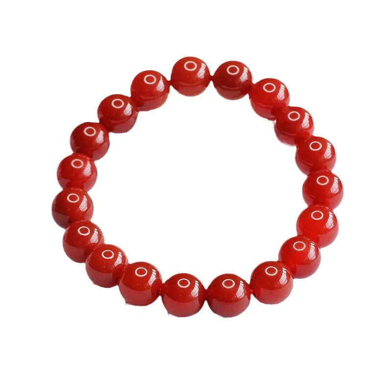 Fortune's Favor Sterling Silver and South Red Agate Bracelet