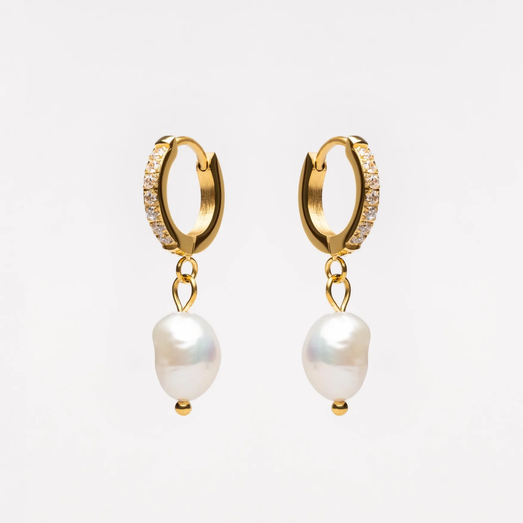 Freshwater Pearl Hoop Earrings