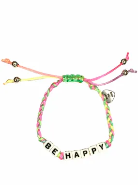 Friendship Bracelet - Be Happy Pastel