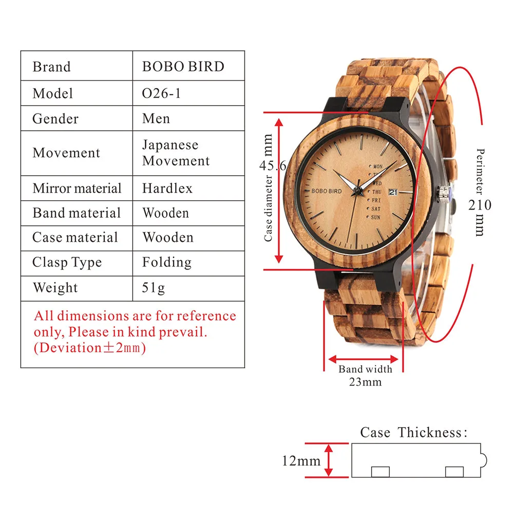 Funki Buys | Watches | Men's Classic Bobo Bird Wood Wristwatches