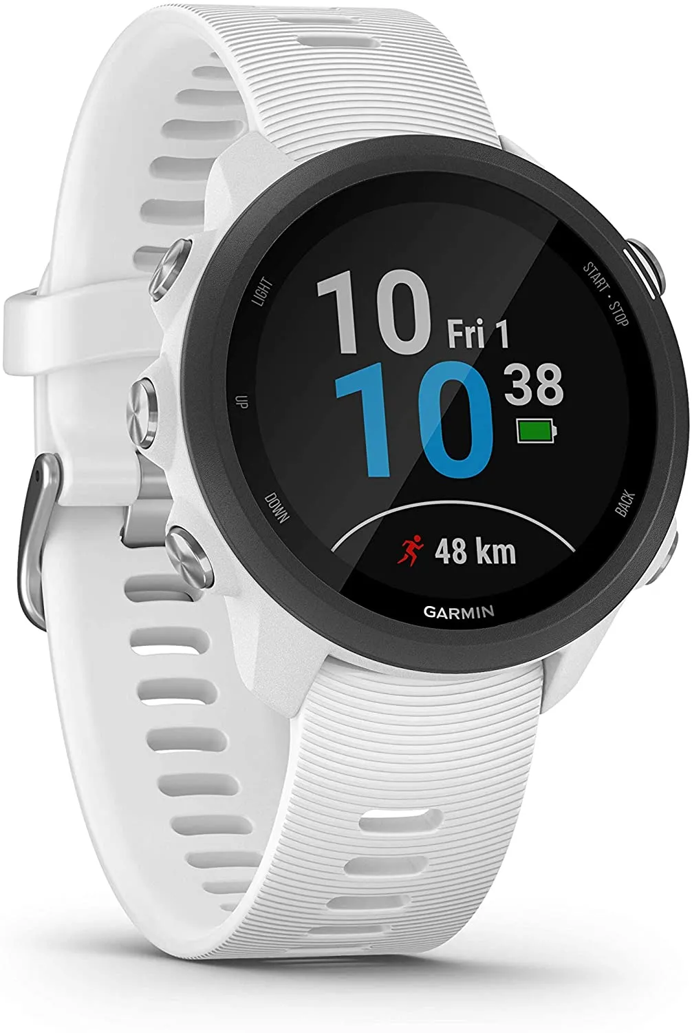 Garmin Forerunner 245 GPS Running Smartwatch (010-02120-21, Blue/Khaki/Lime)