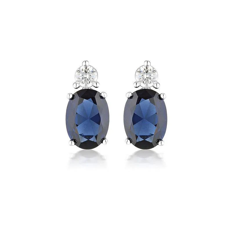 Georgini aurora australis silver/sapphire earrings